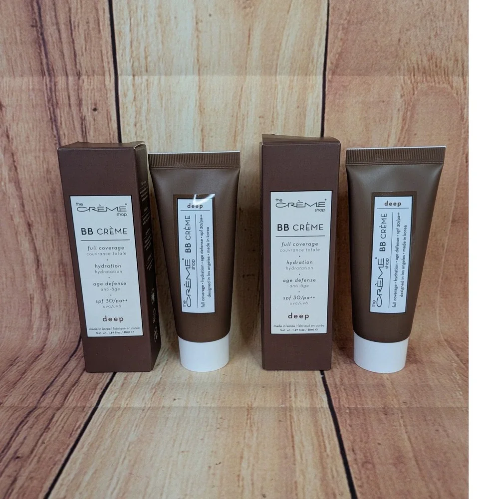 2 Pack The Creme Shop BB Creme Full Coverage SPF 30 Deep 1.69 oz